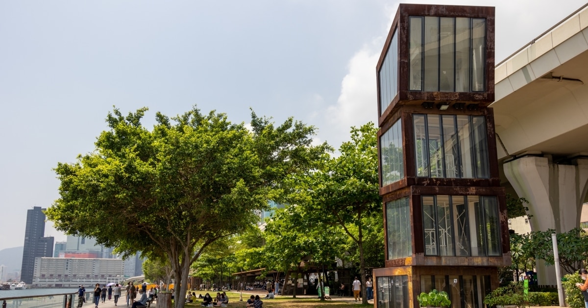 Aerial view of Kwun Tong Promenade