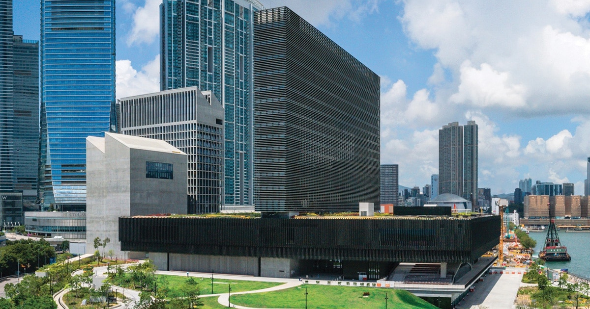 西九文化區 M+博物館外觀。